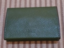Takeo Kikuchi Mens Green Leather Folding Wallet High Quality Italian Leather