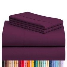 LuxClub 6 PC Sheet Set Sheets Deep Pockets 18" Eco Friendly Wrinkle Free Sheets