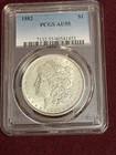 1882 Morgan Silver Dollar PCGS AU55 $1 90% Silver 🔥🔥🔥🔥