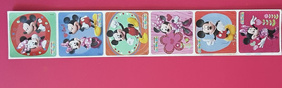 STICKERS: 6  Mickey Mouse and friends Stickers, 2.5'' x 2.5''  Disney