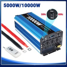 5000W 10000W DC 12V to AC 110V Pure Sine Wave Power Inverter Converter Remote