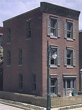 Design-Preservation Townhouse #3 Kit - HO Scale Model Railroad Building