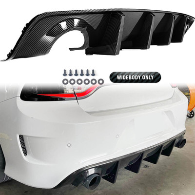 Carbon Fiber Rear Bumper Diffuser Lip Fits 2020-2024 Dodge Charger Widebody SRT