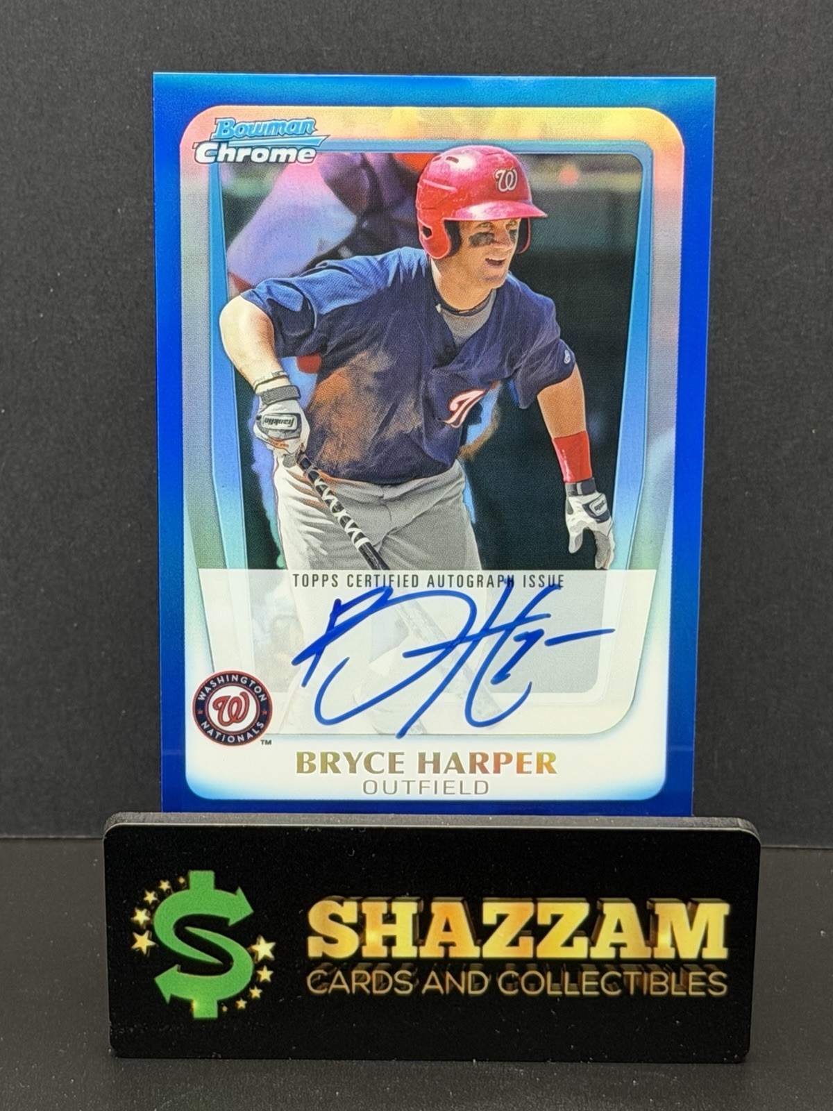2011 Bowman Chrome BRYCE HARPER Blue Refractor Auto /150 Prospect BCP-111 RC