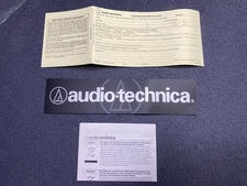 Audio Technica Microphones 8 1/2x2" Sticker With Warranty Card