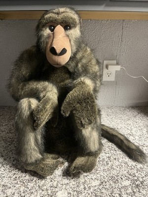 Large 20'' E&J Classic Prima Classique Plush Baboon Stuffed Monkey Life Like 90s