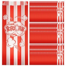 100 Pcs Party Supplies Popcorn Bags Bulk Paper Containers Convenient