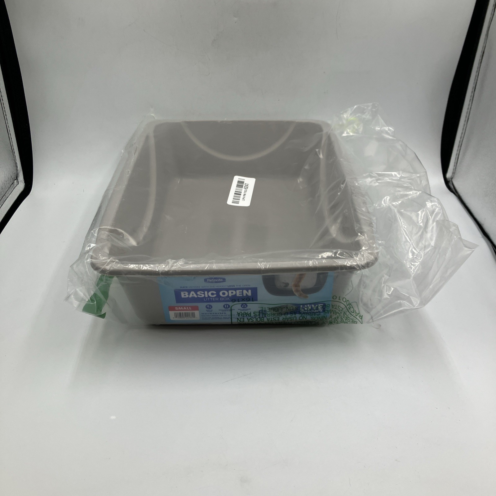 Pet Mate Basic Open Litter Pan, Size Small, Gray