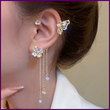 Fashion Butterfly Ear Clip 1pc Alloy Tassel Women and Girls Jewelry Wedding