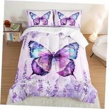 Beautiful Butterfly Comforter Set Size,Blossoming Lavender Full Purple-pink