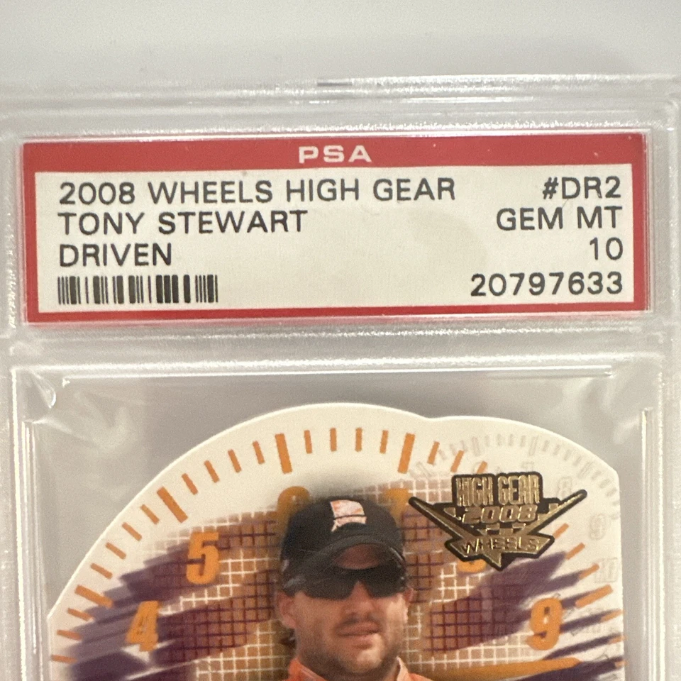 2008 Press Pass Wheels High Gear Tony Stewart Driven #DR2 PSA 10 Gem Mint HOF - Image 2 of 4