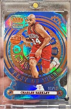 2023-24 Crown Royale Charles Barkley Test Of Time Blue Holo Die Cut Insert /99