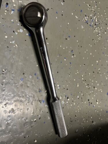 SK TOOLS 1/2" Dr. ROUND HEAD 10" LONG KNURLED HANDLE RATCHET 42470 Works Good