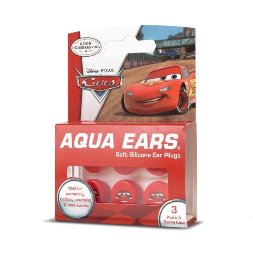 AQUA EARS CARS 3pr Silicone Swim Class Naps Disney Ear Plug Pixar 3-11yr Noise - 第 1/2 張圖片
