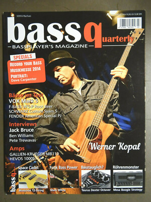 Bass Quarterly 3/2014 Werner Kopal VOX Mark 5 Schwarz Custom Syam Jack Bruce
