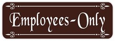 Employees Only sticker decal 6" x 2"