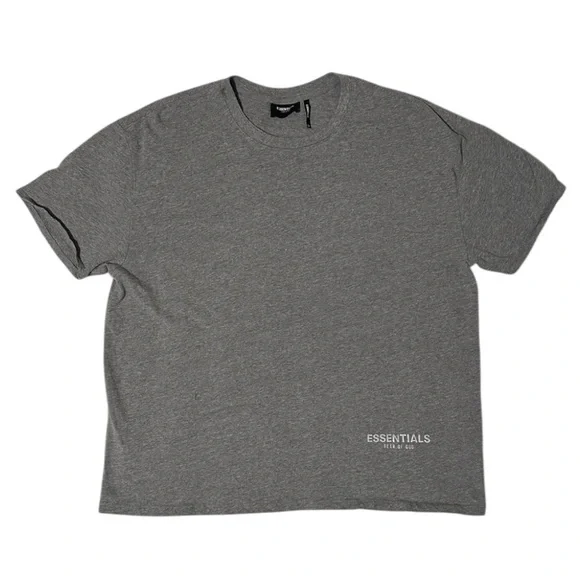 Fear of God Essentials 3m Logo Reflective Boxy Tee T-Shirt in Gray