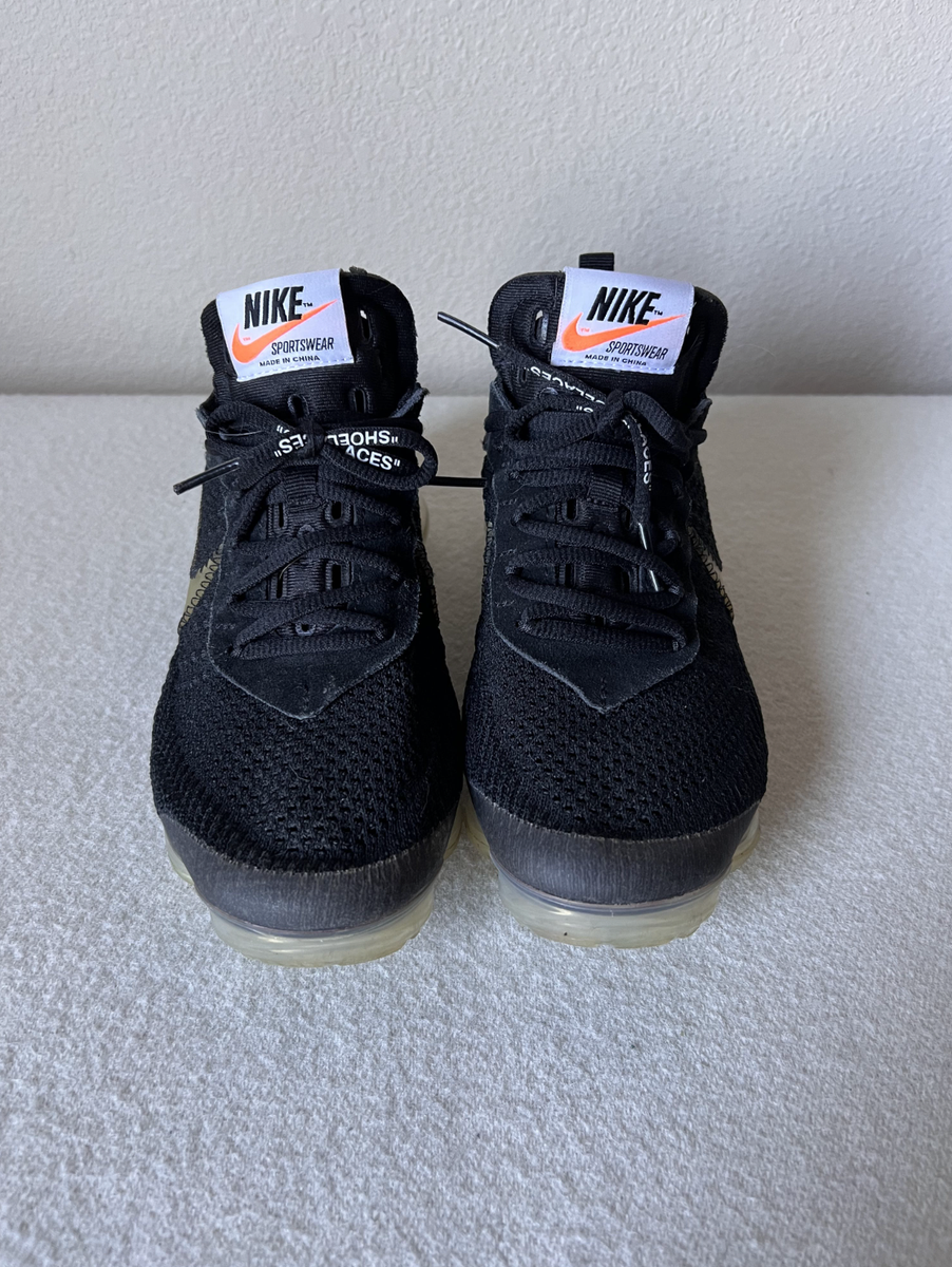 Off White x Nike Vapormax - Size Men's 6 - Black- Pre-Owned