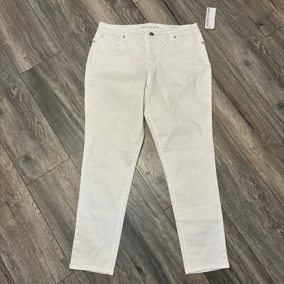 NWT Hannah Ankle Skinny Jeans White Womens Size 10 Stretch Mid Rise  E3