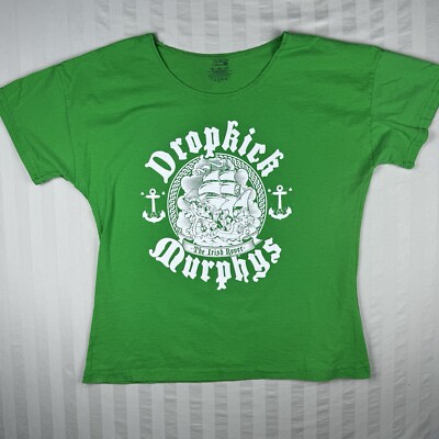 Dropkick Murphys T-Shirt Women's XL Green The Irish Rover Tour