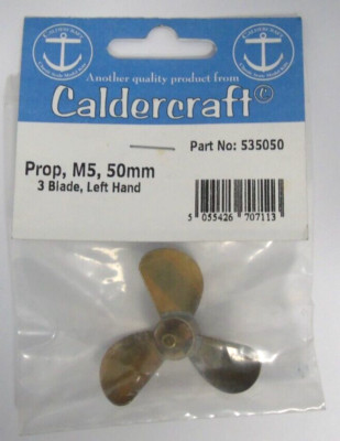 Caldercraft 535050 Propeller M5 Gewinde 50 mm 3 Klinge linke Hand neu in Packung UK