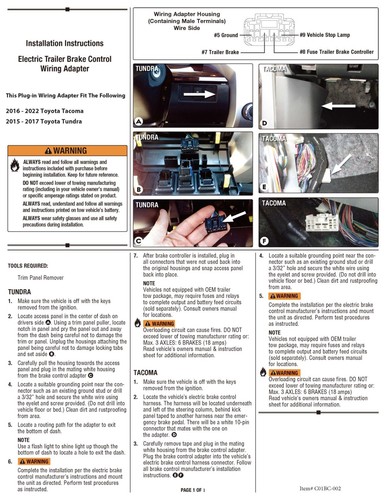 Custom Fit Plug-in Brake Control Adapter Harness for Toyota Tacoma & Tundra - Picture 6 of 6