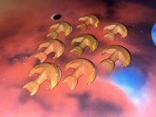 Star Trek Micro Machines Lot X8 Ferengi Marauder Cruiser Space Ship Fleet