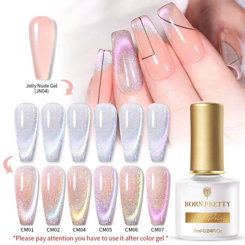 Gel magnético láser 7 ml 9D gel de uñas rosa gel magnético remojo UV LED esmalte de uñas Foto 3 de 4