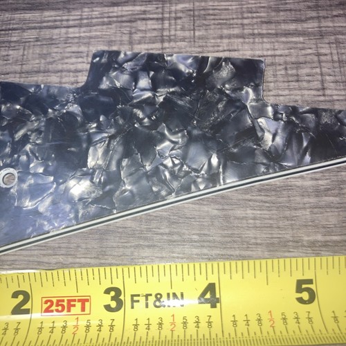 NOS Black Grey Pearloid 4 Ply Gibson Les Paul Guitar Pickguard - Picture 4 of 4