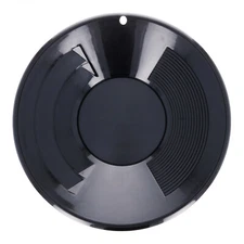 ASR Outdoor 14" Inch Black Dual Riffle Gold Panning Pan for Mining Prospecting