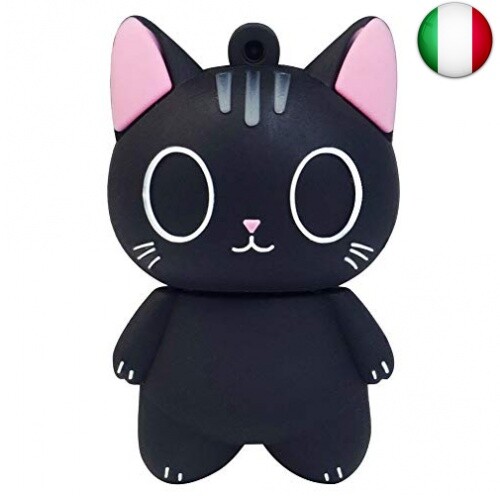 32GB Gatto Nero USB, Pen Drive Penna USB Porta Chiavette Usb Chiave USB Carino