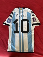 2022 Adidas WORLD CUP ARGENTINA vs Croatia MESSI Home Jersey Shirt HeatRdy