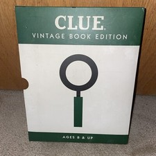Clue Board Game Vintage Book Edition Linen Box 2015 Complete