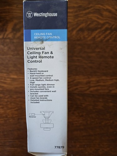 Westinghouse Universal 77879 Four Speed Ceiling Fan and Light Remote Control - Picture 3 of 6