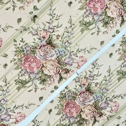 2 Cortinas Tratamientos Ventana Algodón Cortinas Floral Rosa Beige Patrón Largo Lujo Foto 4 de 4