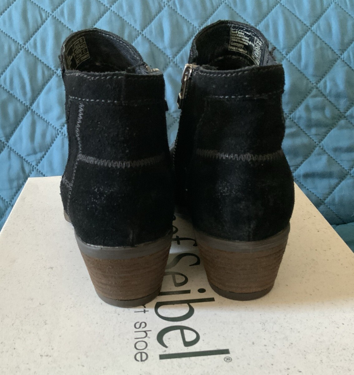 Josef Seibel Daphne Velour Black Womens EU 37