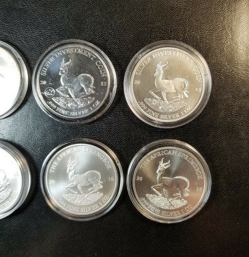 2010-2018 African Springbok Collection Gabon Malawi 8 BU Silver 1 Oz Coin Set - Picture 4 of 6