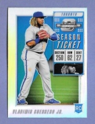 2019 VLADIMIR GUERRERO JR Panini Contenders Optic Season Ticket Silver Prizm RC