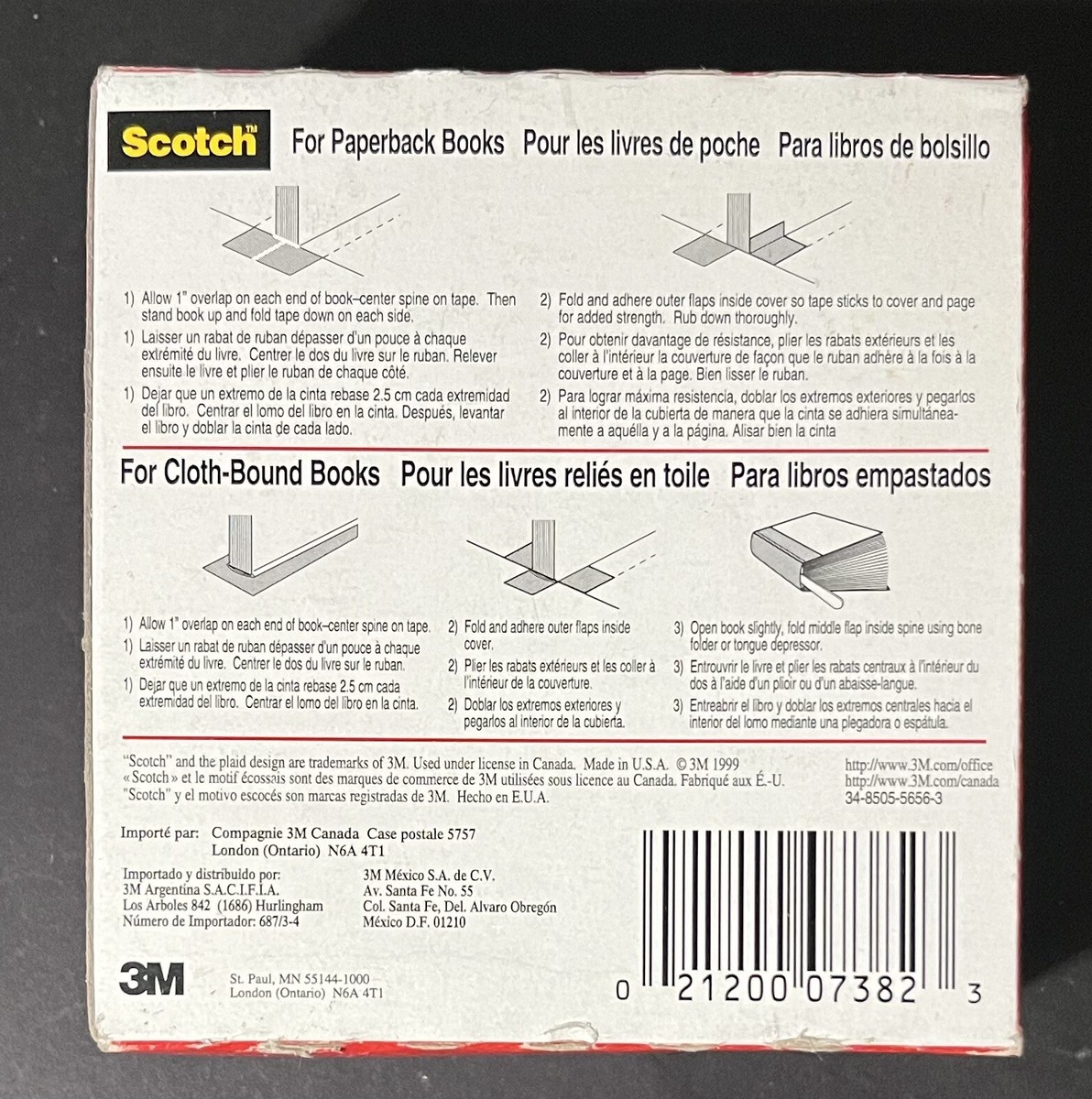Vintage 3M Scotch 845 Book Tape 1-1/2