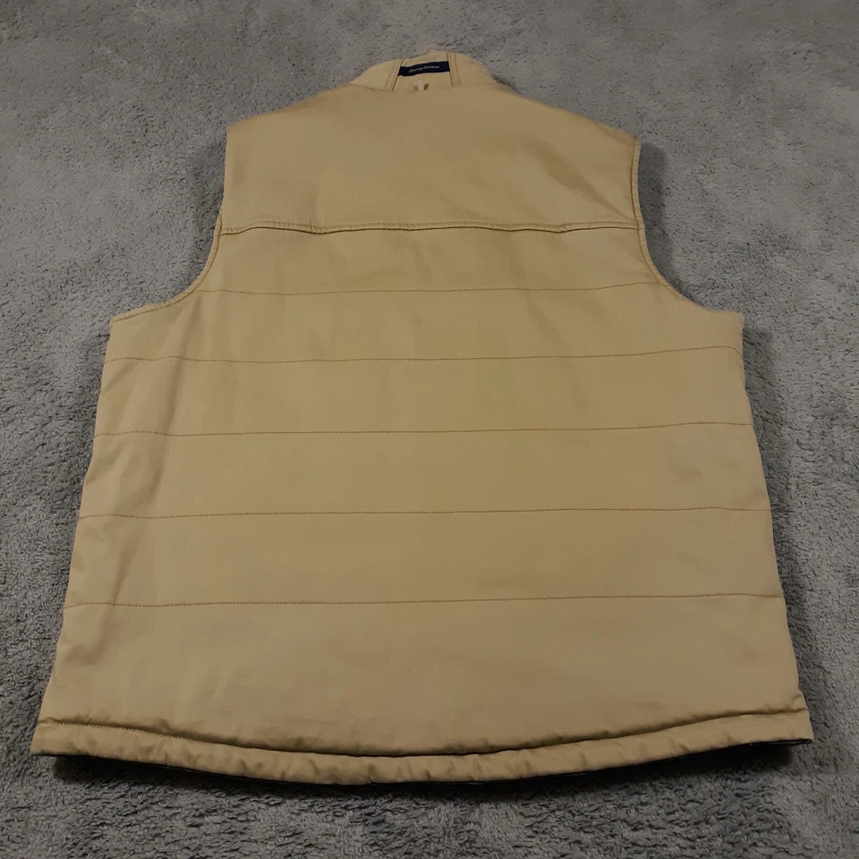 Tommy Bahama Reversible Puffer Quilted Vest Mens Fits Size XL Full Zip Foto 2 de 4