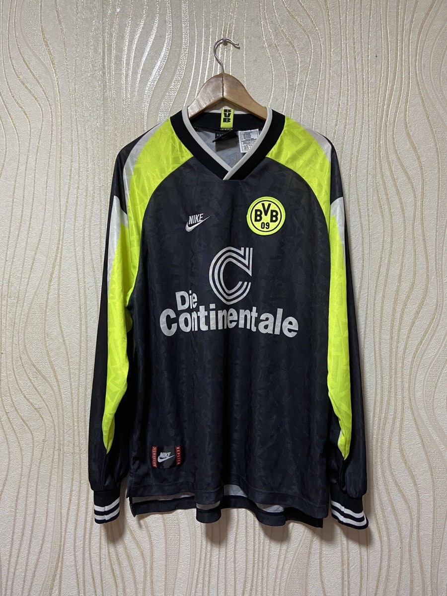 BORUSSIA DORTMUND 1995 1996 AWAY SHIRT JERSEY LONG SLEEVE NIKE sz