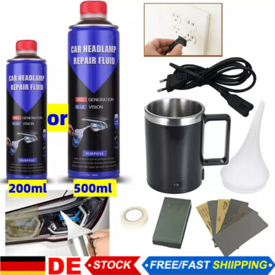 200ml/800ml Scheinwerfer Profi KFZ Aufbereitun Set / Bedampfen / Reparatur DHL