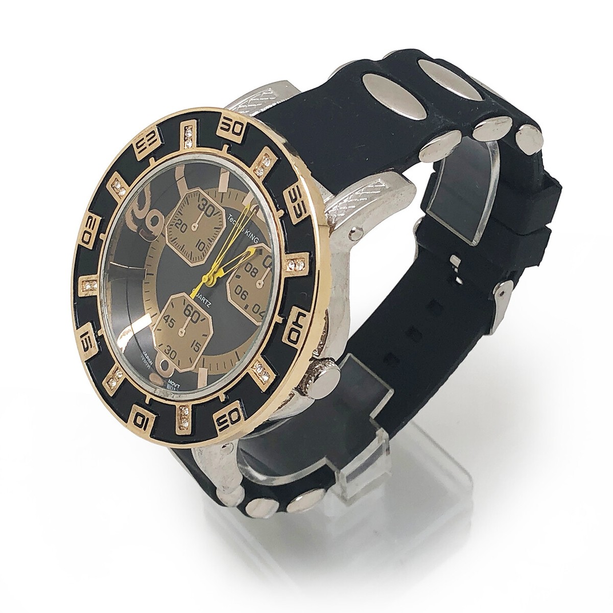 TECHNO KING MEN STRONG HEAVY BIG two-sided bezel designer WATCHES