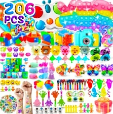206 PCS Sensory Fidget Toys Set - Party Favors & More for Kids