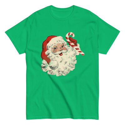 VINTAGE SANTA Shirt retro holiday cute gift teacher 1950s 1960s christmas xmas