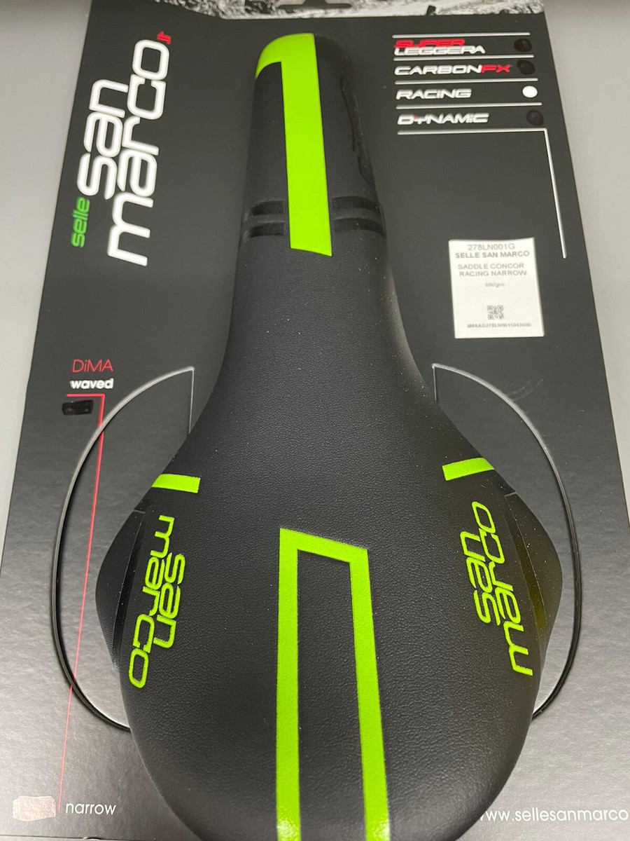 Selle San Marco Saddle Concor Racing Narrow (Pce) Green/Red/Yellow