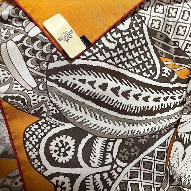 Hermes Scarf Stole Fleurs d'Indiennes Aline Honore Floral Silk