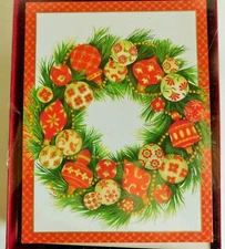 Caspari Merry Christmas Happy New Year Cards 16 Per Box W/ Envelope NOS