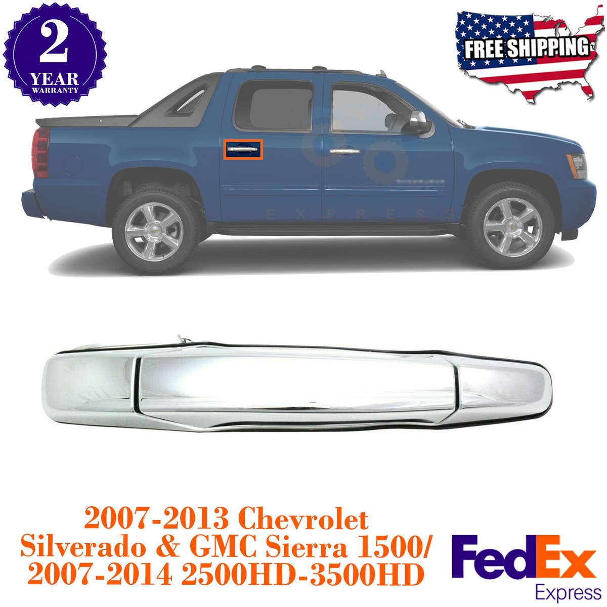 E-Vniko Interior Door Handle Kit Front Left Driver Side Compatible For 2007-14 Chevy - Foto 8