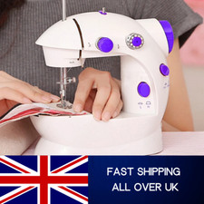 Small Multifunction Mini Handheld Electric LED Sewing Machine Desktop Household